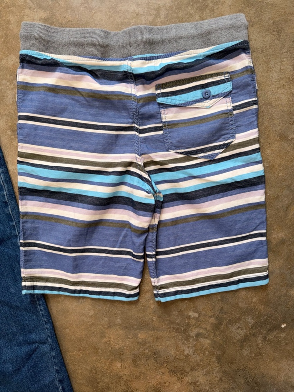 Boys Bundle - Blue Striped Shorts and Adjustable Waist Denim Jeans - Size XL - Picture 6 of 13